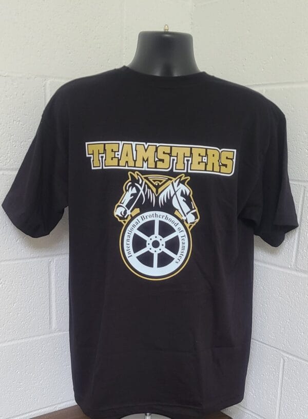 Univ Teamster Black T-Shirt with Classic Logo