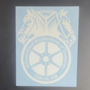 Local 848 white decal